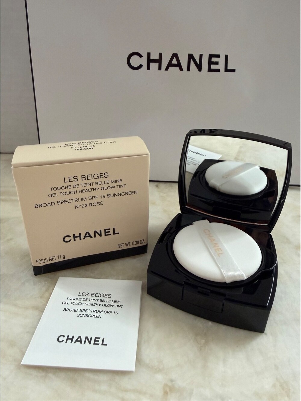Chanel Les Beiges Healthy Glow Gel Touch Foundation SPF 15 - NO. 22 ROSÉ - NIB